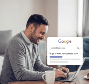 rapaz feliz com google ads